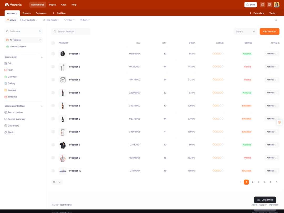 CRM Dashboard