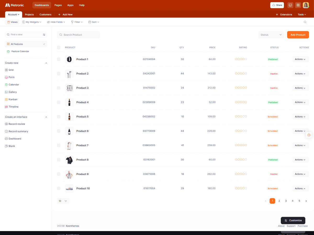 CRM Dashboard