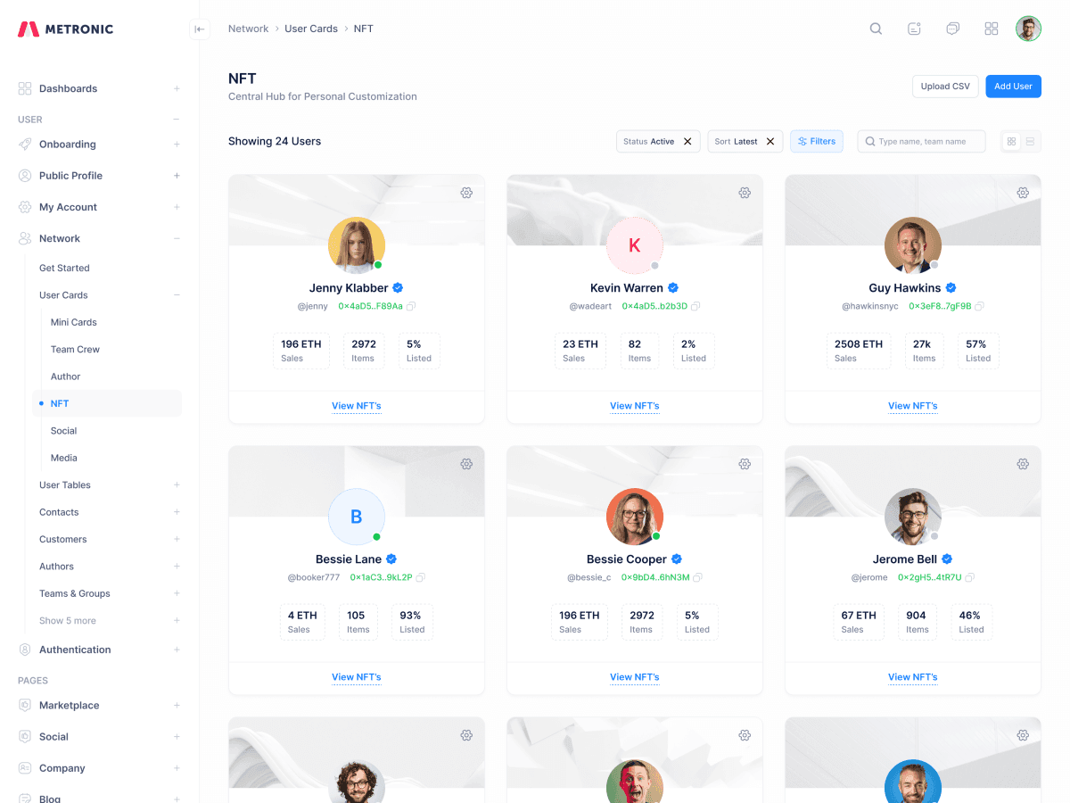 User Cards - NFT