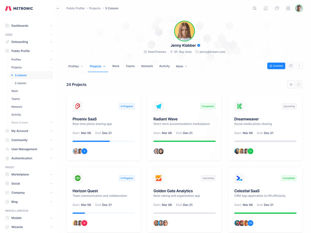 Projects - Columns