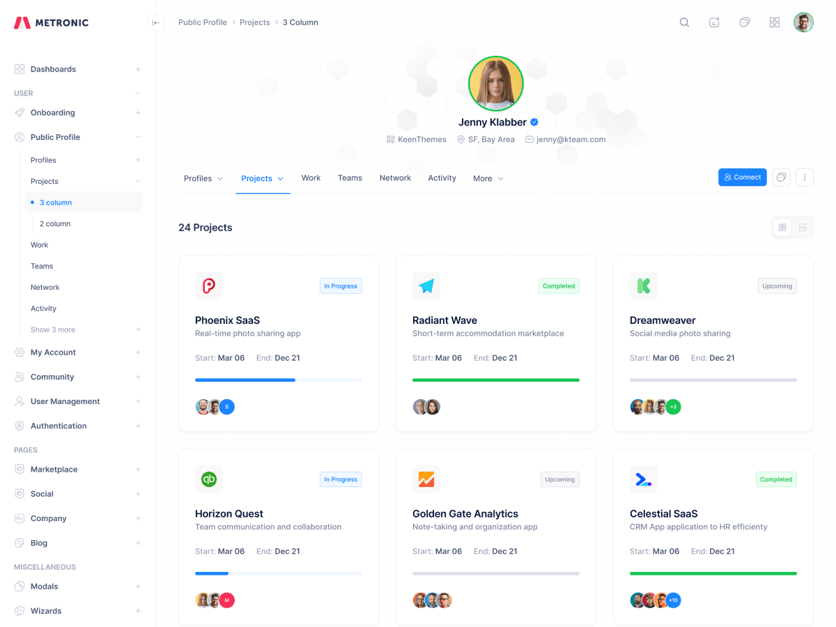 Projects - Columns