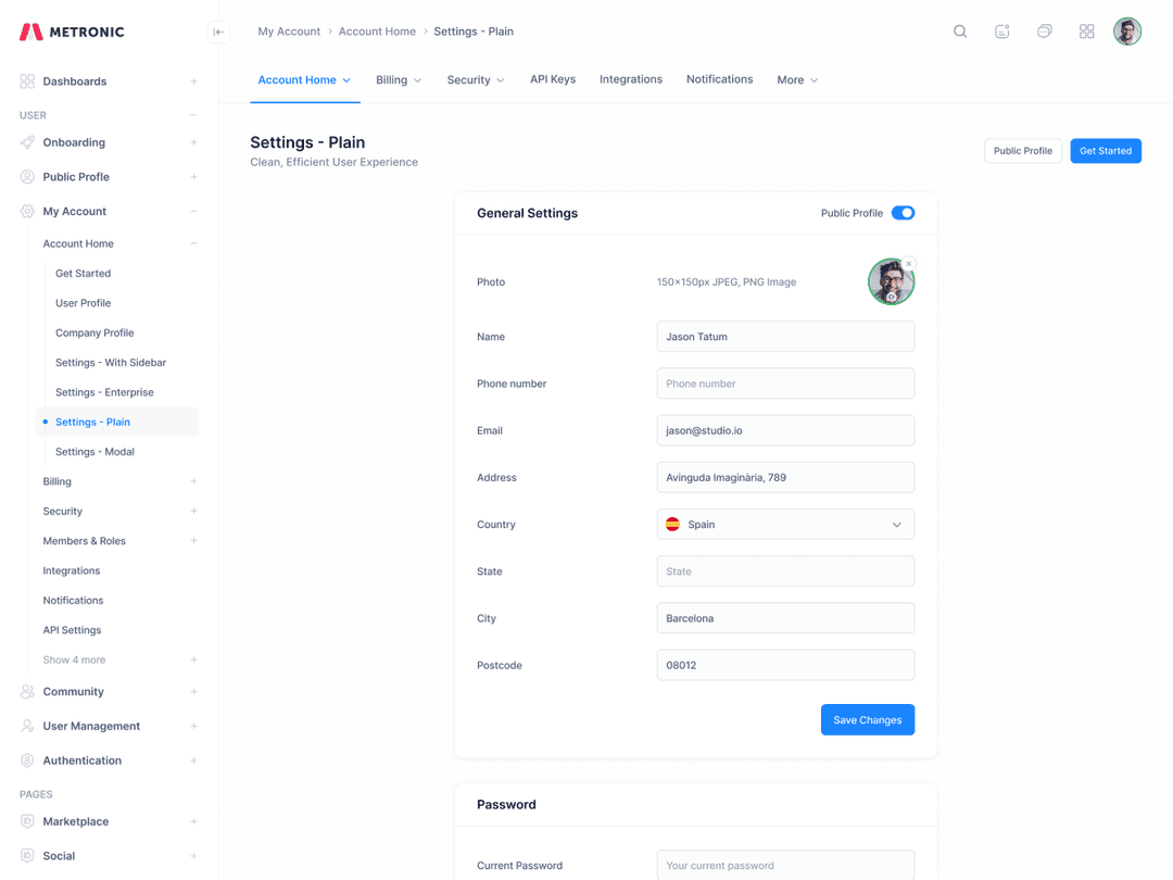 Account Settings