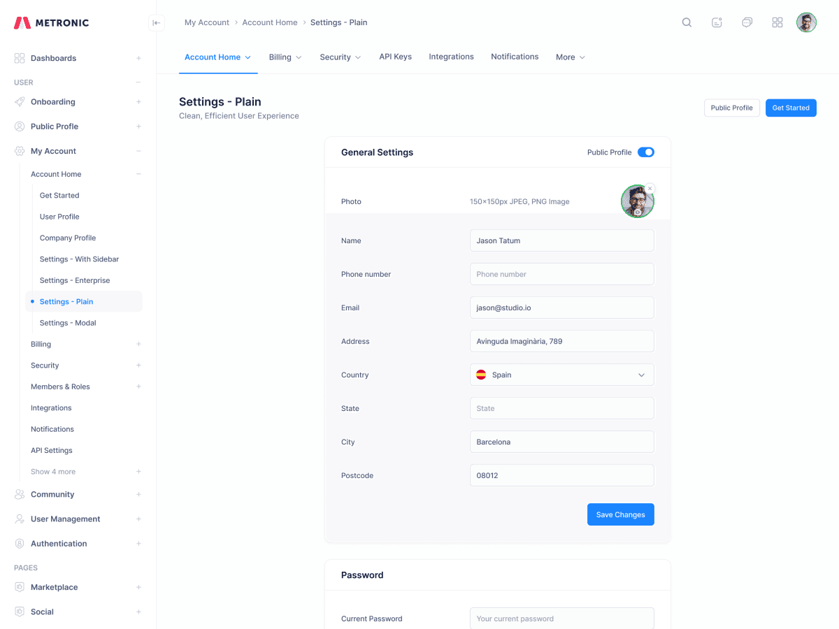 Account Settings