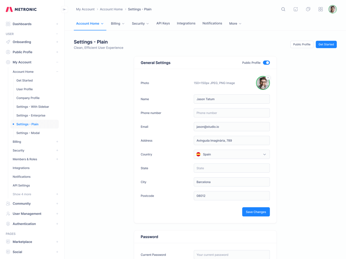 Account Settings