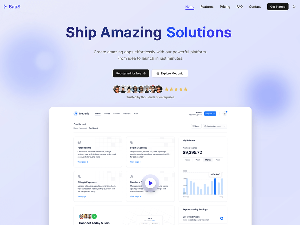 Landing - SaaS preview